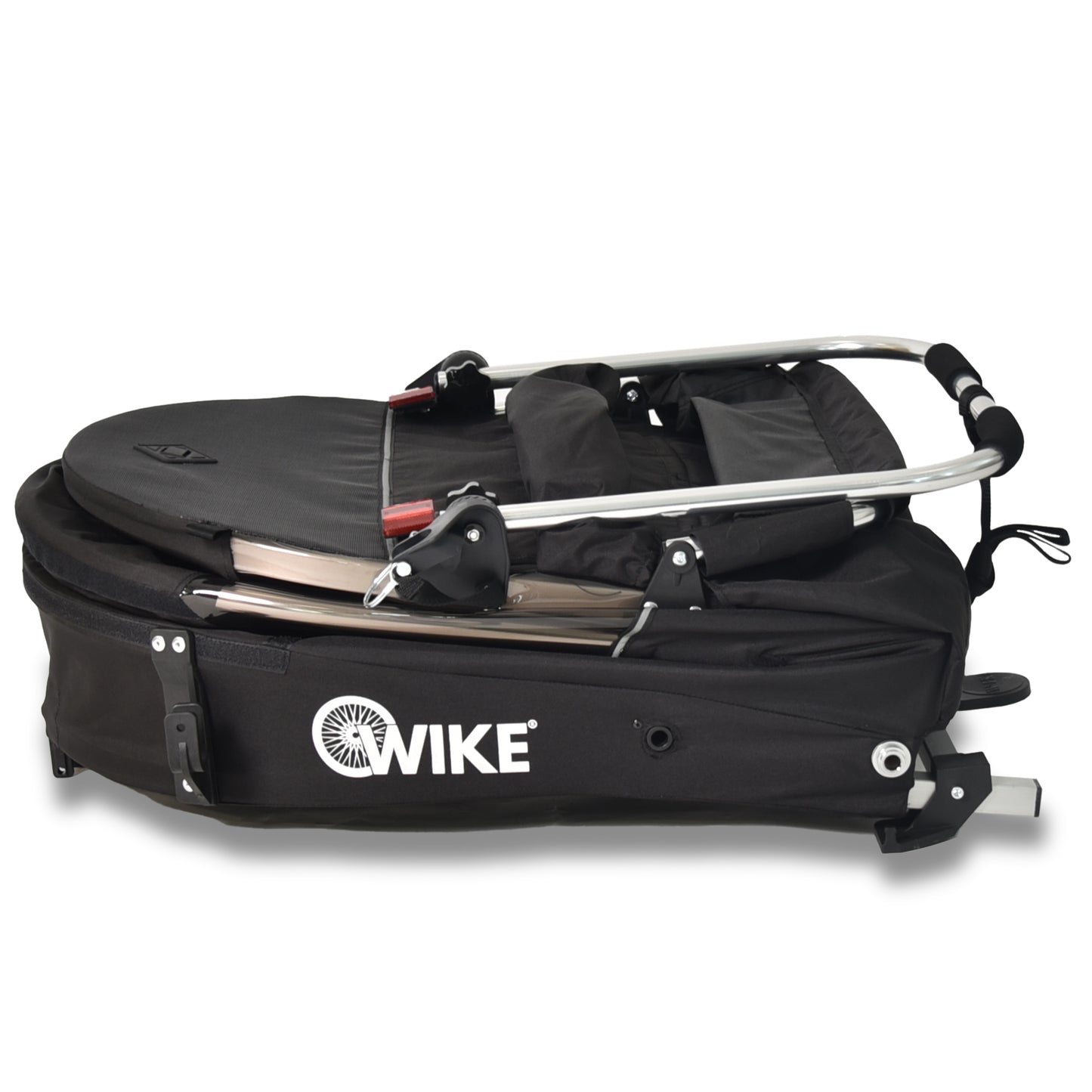 Wike Premium Double Children's Bike Trailer (Black) - includes Stroller & Jogging Kit