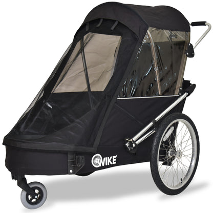 Wike Special Needs Large Bike Trailer (BLACK) - includes Stroller & Jogging Kit