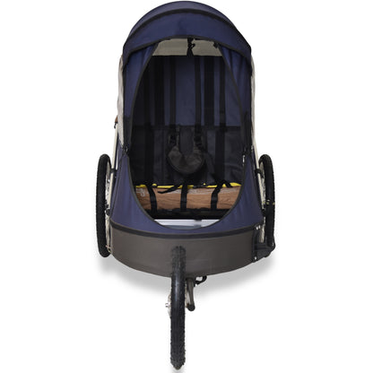 Wike Special Needs Large Bike Trailer (NAVY/BROWN) - includes Stroller & Jogging Kit